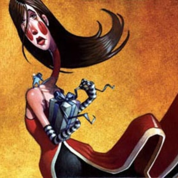 JOSHUA CLAY "The Secrets We Keep", Acrylic on wood original painting 10" x 15" - Picture 4 of 13